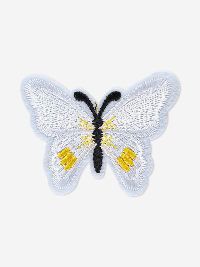 Термоаппликация «Бабочка», 6.7×5 см, фасовка 10 шт., белая