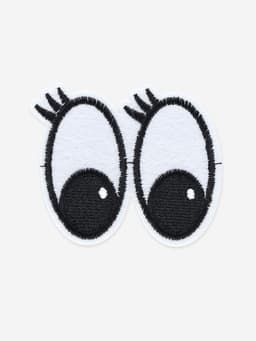 Термоаппликация «Глазки с ресницами», 6×5 см, белая