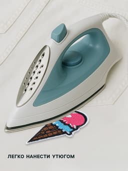 Термоаппликация «Мороженое», 7.2×3.5 см, разноцветная