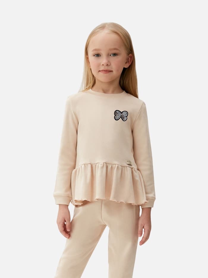 Термоаппликация «Бантик», с пайетками, 5.2×4 см, цвет серебряный