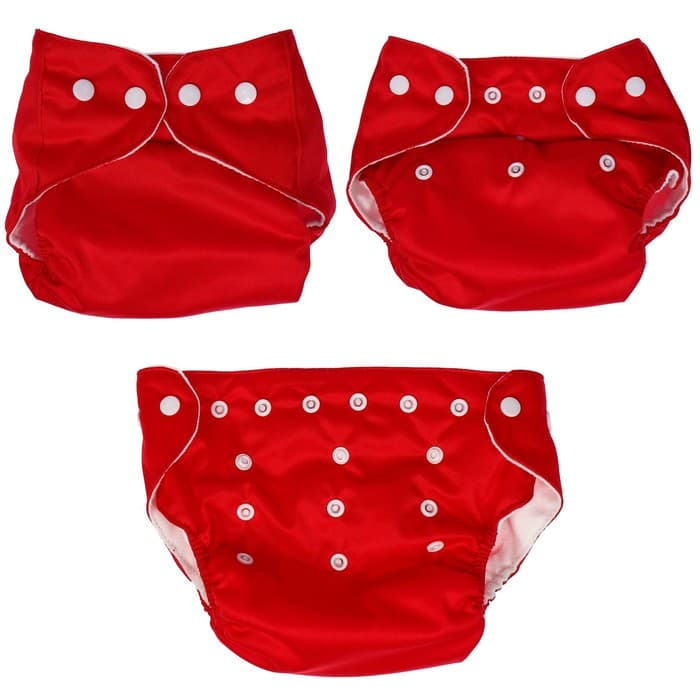 Многоразовый подгузник, 3-8 кг, красный, Крошка Я