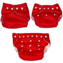 Многоразовый подгузник, 3-8 кг, красный, Крошка Я