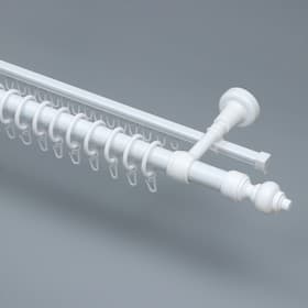 Карниз двухрядный, 200 см, белый