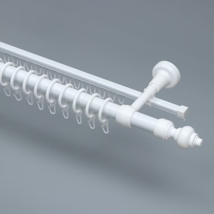 Карниз двухрядный, 200 см, белый