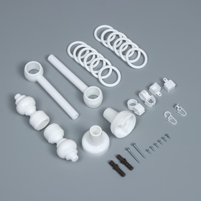 Карниз двухрядный, 200 см, белый