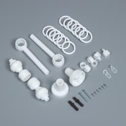 Карниз двухрядный, 200 см, белый