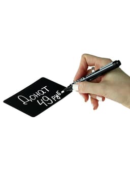 Ценник для надписей меловым маркером, A7, 10.5×0.1×7.4 см, чёрный, ПВХ