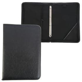 Папка деловая Calligrata «Лайт», искусственная кожа, для бумаг, для офиса, с кольцевым механизмом 4, 360×260×30 мм, чёрная