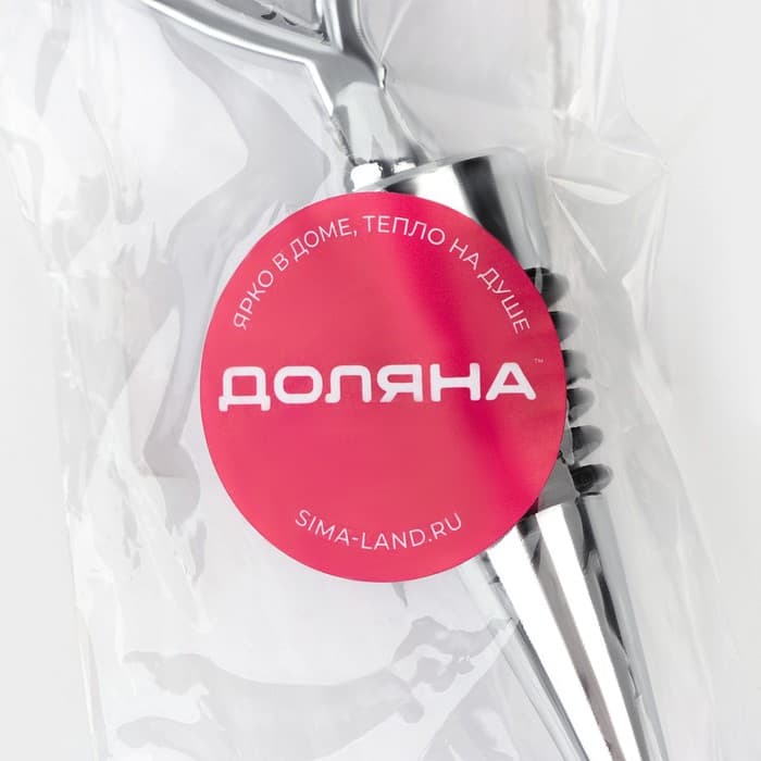 Пробка для бутылки Доляна «Двойное сердце», 11.5 см, серебристая