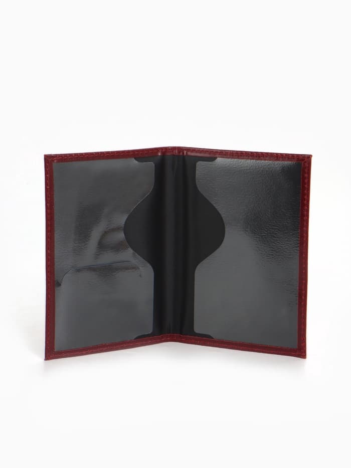 Обложка для паспорта, с гербом, бордовая