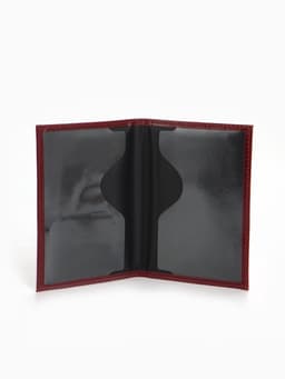 Обложка для паспорта, с гербом, бордовая