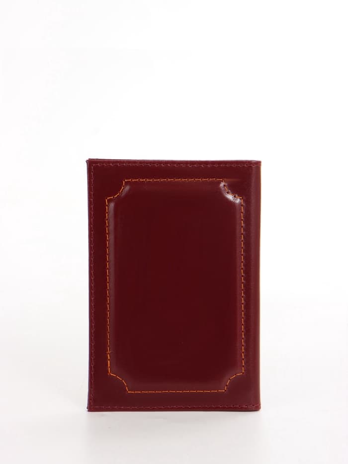 Обложка для паспорта, с гербом, бордовая
