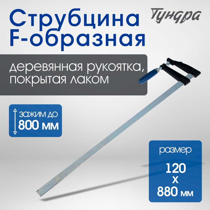 Струбцина F-образная ТУНДРА, 800×120×880 мм