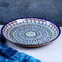 Ляган узбекский Риштанская Керамика «Узоры», d=36 см, синий