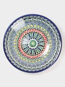 Ляган узбекский Риштанская керамика «Узоры», для плова, d=33 см, глубокий, синий