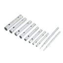 Набор ключей торцевых трубчатых ТУНДРА, оцинкованные, 6 - 22 мм, 2 воротка, 10 предметов