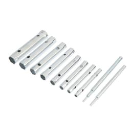 Набор ключей торцевых трубчатых ТУНДРА, оцинкованные, 6 - 22 мм, 2 воротка, 10 предметов