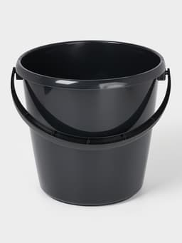 Ведро хозяйственное, 10 л, d=29 см, h=28 см, пластик, чёрное