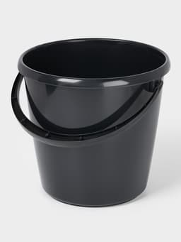 Ведро хозяйственное, 10 л, d=29 см, h=28 см, пластик, чёрное