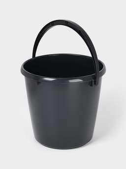 Ведро хозяйственное, 10 л, d=29 см, h=28 см, пластик, чёрное