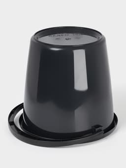 Ведро хозяйственное, 10 л, d=29 см, h=28 см, пластик, чёрное