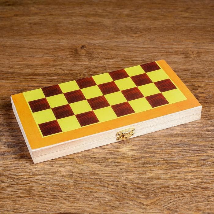 Шахматы настольные, 24×24 см, доска дерево, фигуры пластик