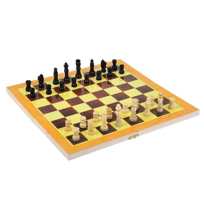 Шахматы настольные, 29×29 см, доска дерево, фигуры пластик