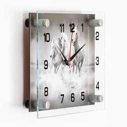 Часы настенные, интерьерные «Тройка лошадей», бесшумные, 20×26 см