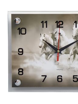 Часы настенные, интерьерные «Тройка лошадей», бесшумные, 20×26 см