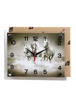 Часы настенные, интерьерные «Тройка лошадей», бесшумные, 20×26 см