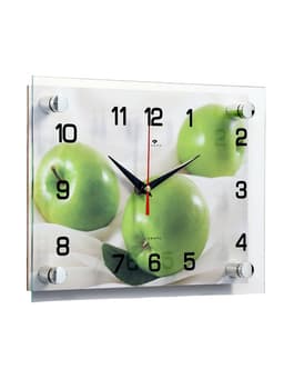 Часы настенные: Кухня, «Яблоки», бесшумные, 20×26 см