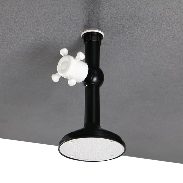 Душ дачный, 80×80×250 см, тент, бак антикоррозийный, 128 л, с ЭВН, тент МИКС