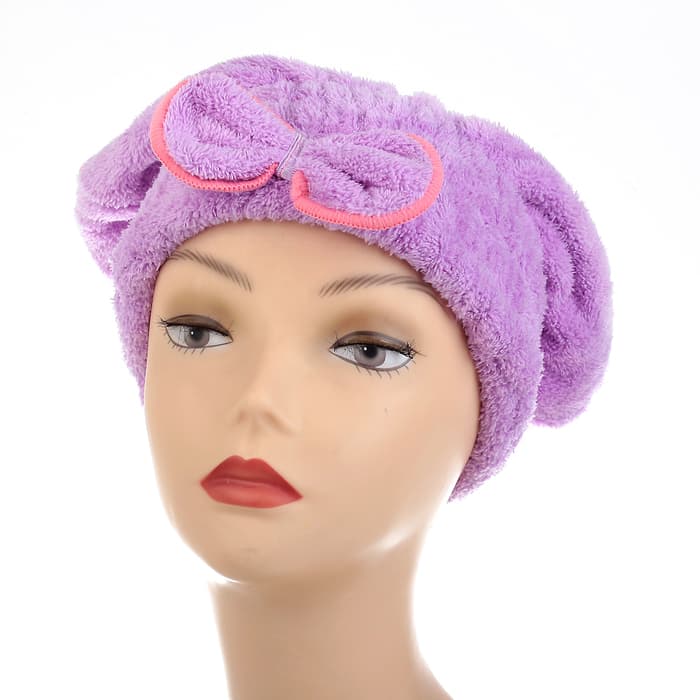 Чалма для сушки волос Доляна, микрофибра, МИКС