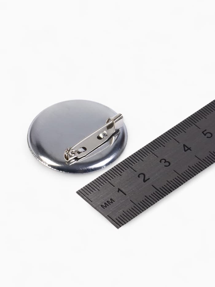 Основа для броши с круглым основанием СМ-367, (набор 5 шт.) 35 мм, цвет серебро