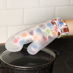 Рукавица для горячего Доляна «Совы», силикон, 28×19 см