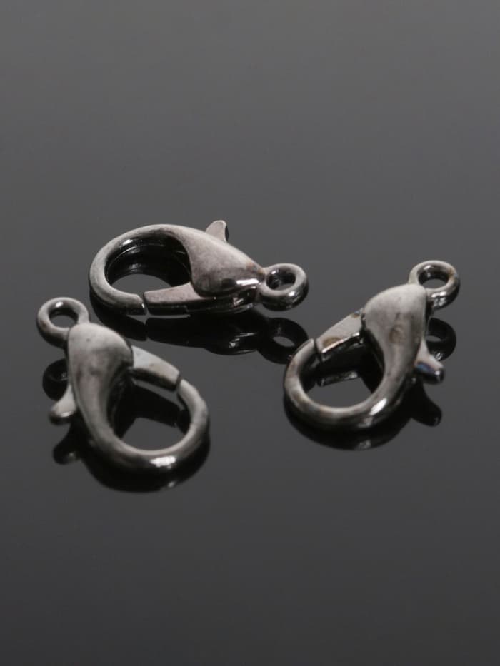 Замок-карабин СМ-536, (набор 10 шт.), 12×7 мм, серый