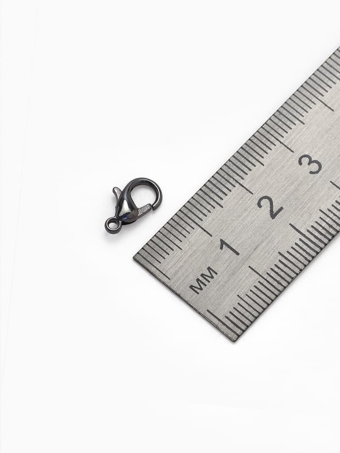 Замок-карабин СМ-536, (набор 10 шт.), 12×7 мм, серый