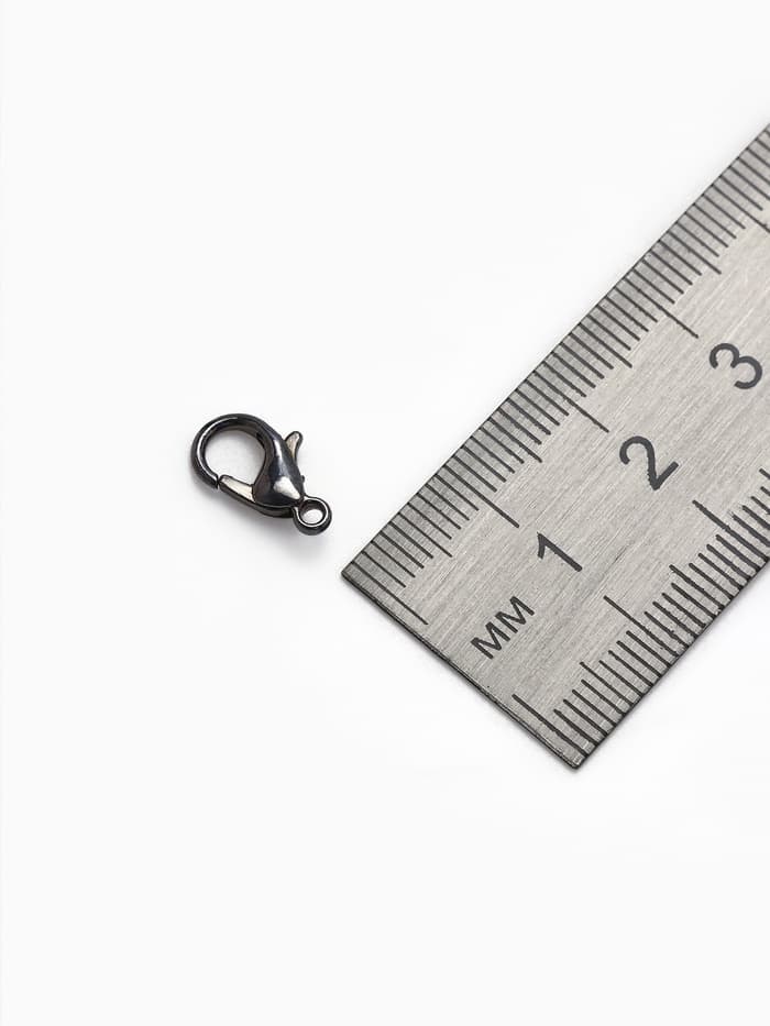 Замок-карабин СМ-536, (набор 10 шт.), 12×7 мм, серый