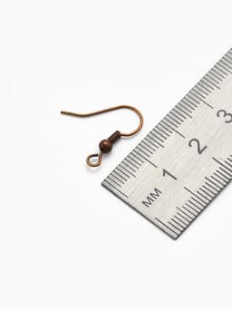 Швензы для сережек-крючки с бусиной (набор 5 пар), бронз