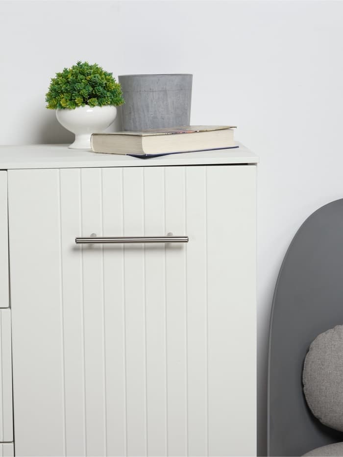 Ручка рейлинг ТУНДРА BISTRO, d=12 мм, м/о 128 мм, цвет хром