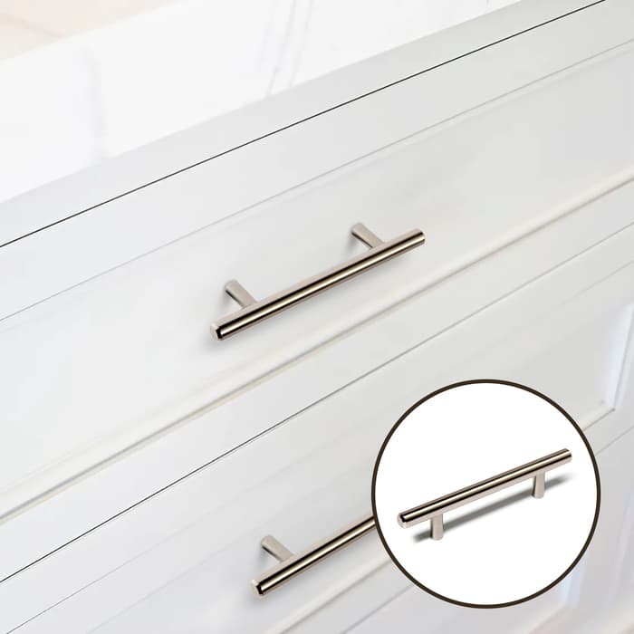 Ручка-рейлинг ТУНДРА BISTRO, d=12 мм, м/о 96 мм, цвет сатиновый никель