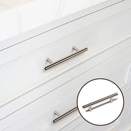 Ручка-рейлинг ТУНДРА BISTRO, d=12 мм, м/о 96 мм, цвет сатиновый никель