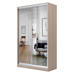 Шкаф – купе «Хит-23-14-55», 1360×620×2300 мм, с зеркалом, цвет ясень шимо светлый