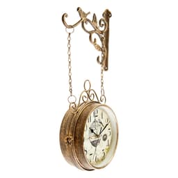 Часы настенные интерьерные «Птичка в клетке», двусторонние, на подвесе, бесшумные, плавный ход, 23×44 см, d=17 см, от батареек 2×АА