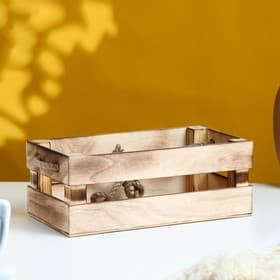 Кашпо для цветов «Двушка лайт», 24.5×13.5×9 см, деревянное, ручка - верёвка