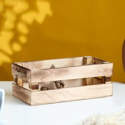 Кашпо для цветов «Двушка лайт», 24.5×13.5×9 см, деревянное, ручка - верёвка