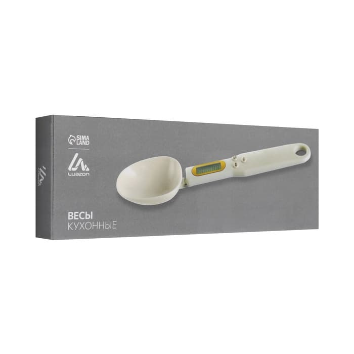 Мерная ложка Luazon LV-507, электронная, до 0.5 кг, белая