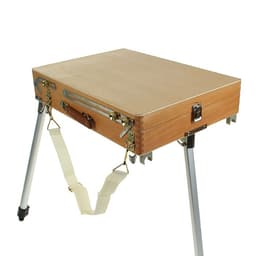 Этюдник, 33×46×13 см, максимальная высота ножек 83 см, металлические, телескопические, бук