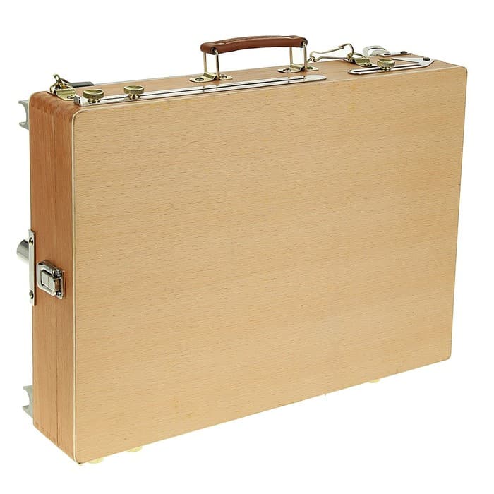 Этюдник, 33×46×13 см, максимальная высота ножек 83 см, металлические, телескопические, бук