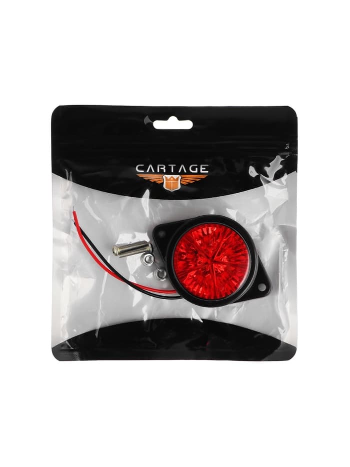 Габаритный фонарь светодиодный, 12 В, красный, пластик